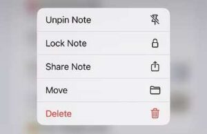 Smartphone screen showing a list of organized folders for notes and business content.