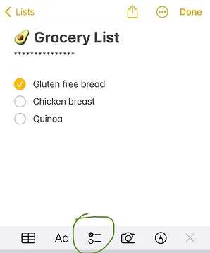 Smartphone screen showing a list of organized folders for notes and business content.